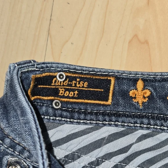 Rock Revival Women's Mid Rise Boot Sapphire Jeans Size 26 - Picture 9 of 12